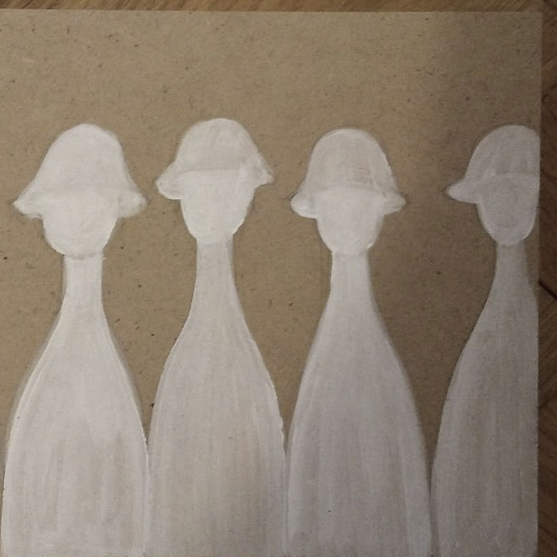 painted MDF boards, stages of the production, photo