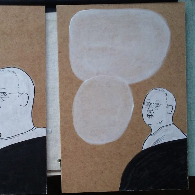 painted MDF boards, stages of the production, photo